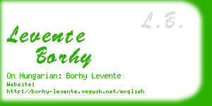 levente borhy business card